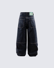 Autumn Winter New Vintage Washed Wide-Leg Jeans