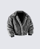 Reversible Faux Fur & Faux Leather Jacket