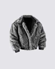 Reversible Faux Fur & Faux Leather Jacket