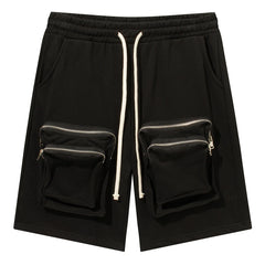 Zipper Cargo Shorts