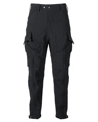 Laminated Zipper Black Cargo Pants