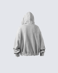 Vintage Graphic Zip-Up Hoodie
