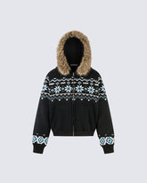 Christmas Furry Hood Sweatshirt