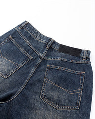 Winter New Vintage Washed Panel Wide-Leg Jeans