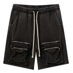 Zipper Cargo Shorts