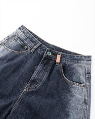 Autumn Winter New Vintage Washed Wide-Leg Jeans