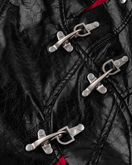 Rivet Accent Faux Leather Bomber Jacket