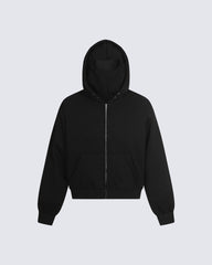 Winter New Full-Face Hooded Zip Sweatshirt