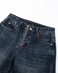 Vintage Wide-Leg Scimitar-Cut Jeans