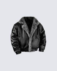 Reversible Faux Fur & Faux Leather Jacket