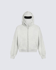 Winter New Full-Face Hooded Zip Sweatshirt