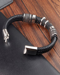Vintage Anchor Handmade Leather Bracelet