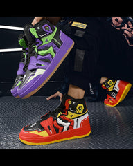 Cyberpunk Mecha Purple Sneakers
