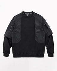 Cyberpunk Fake Two Piece Crewneck Sweatshirt