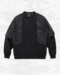 Cyberpunk Fake Two Piece Crewneck Sweatshirt