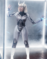 Cyberpunk Cosplay Future Warrior Women Bodysuit