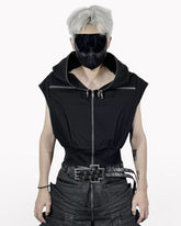 Opium Style Street Hooded Cross-Zip Vest
