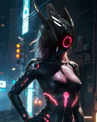 Cyberpunk Sci-Fi Future Helmet