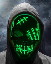 Cyberpunk LED Skull Ghost Face Mask