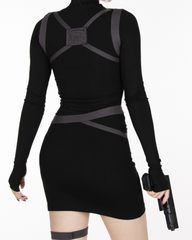 Cyberpunk Futuristic Functional Long-sleeved Dress