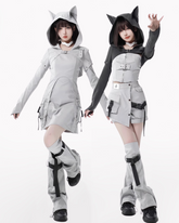 Sirius Future Warrior Cargo Skirt Jacket Shorts Set (Sold Separately)