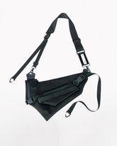 Functional Detachable Black Sling Chest Bag