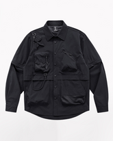 Functional Detachable Sleeve Patchwork Shirt