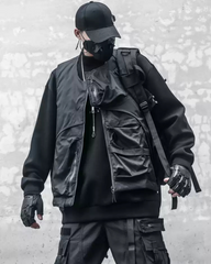 Functional Patchwork Multi-Pocket Tactical Winter Vest