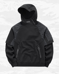 Functional Two-tone Spliced Tactical Hoodie