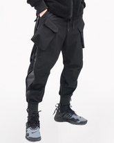 Functional Zipper Sports Elastic Cargo Pants