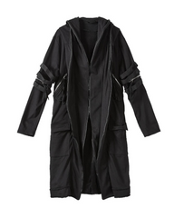 Futuristic Double-Layered Hooded Coat