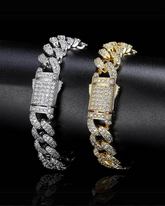 Hip Hop 12mm Iced Cuban Link Bracelet