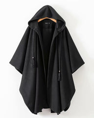 Long Cape Hooded Coat
