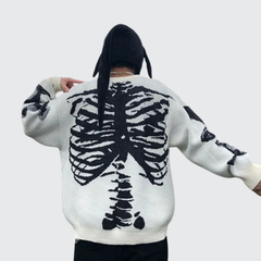 White Skeleton Sweater