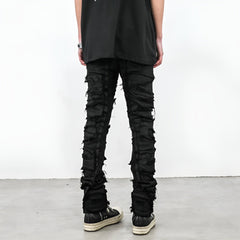 Men's Black Stacked Skinny Jeans