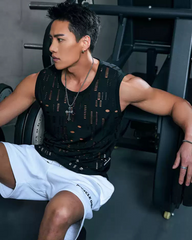 Men's Mesh Breathable Sleeveless Muscle Shirt