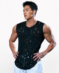 Men's Mesh Breathable Sleeveless Muscle Shirt