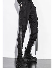 Women Black Slim Cargo Pants