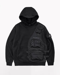 Fake Two Vest Tactical Hoodie