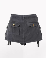 Retro Belt Cargo A Line Skirt