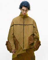 Cyberpunk Outfits Sandstone Asymmetrical Jacket