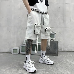 White Shorts With Zip Pockets