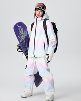 Ski Wear Rainbow Colors Snow Jacket&Pants Suit - Women's