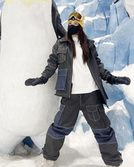 Ski Wear Windproof Jean Snow Jackets & Pants Suit -Unisex (Single Unit Available)