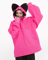 Ski Wear Outdoor Cat Ear Warm Hoodie - Women's