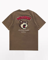 Steetwear Brown Bear Towel Embroidery T-Shirt