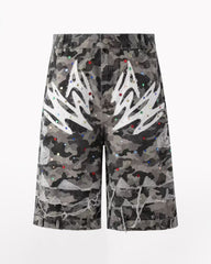 Street Vintage Camo Cargo Baggy Jorts