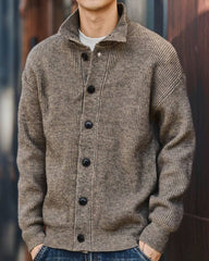 Street Vintage Cardigan Turtleneck Sweater