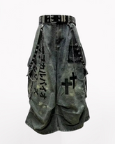 Street Washed Chains Denim Shorts | Baggy Jorts
