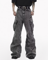 Street Opium Style Multi-Pocket Y2K Cargo Jeans